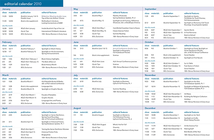 Editorial Calendar Template